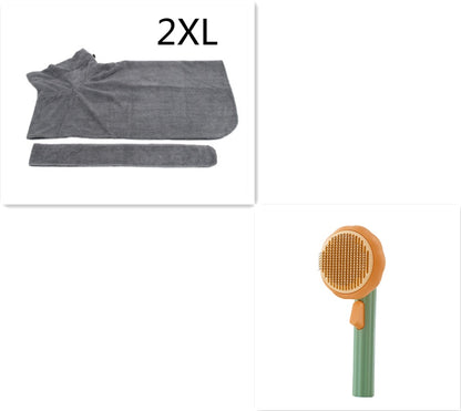Self-Cleaning Pet Grooming Brush – Handheld Steel Wire Comb for Cats & Dogs, Easy Hair Removal