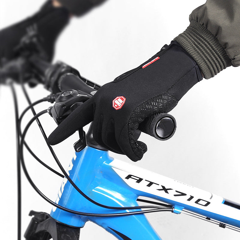 Winter Touchscreen Motorcycle Gloves – Waterproof, Anti-Slip, Fleece-Lined Sports Riding Gloves