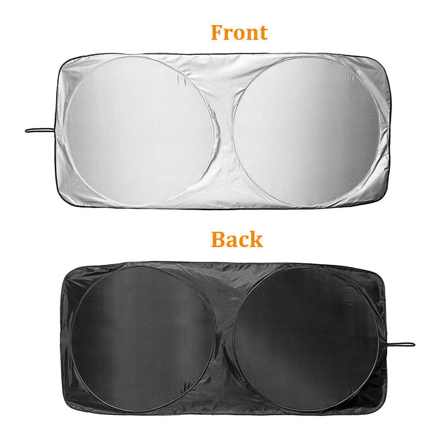 Foldable Car Sunshade for Windshield & Rear Window – UV Protection Sun Visor with Suction Cups, Keeps Interior Cool
