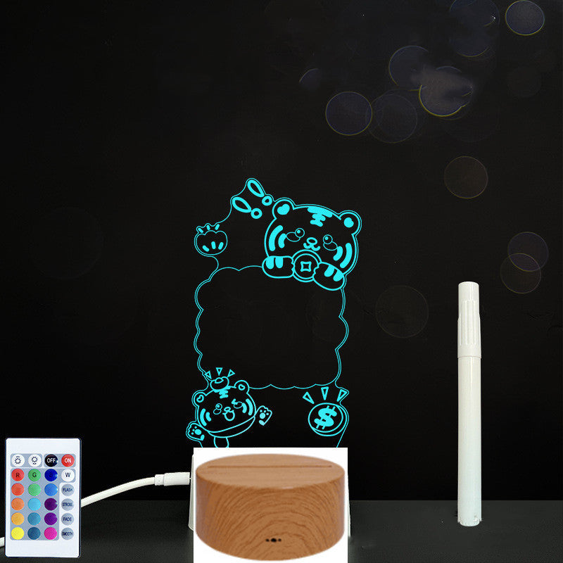 3D LED Acrylic Message Board – Glowing Handwriting Note Pad with Light-Up Display