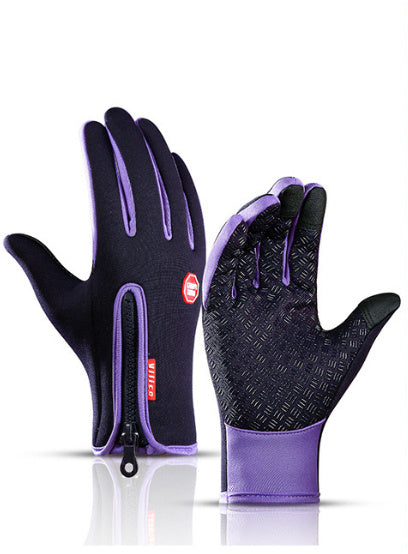 Winter Touchscreen Motorcycle Gloves – Waterproof, Anti-Slip, Fleece-Lined Sports Riding Gloves