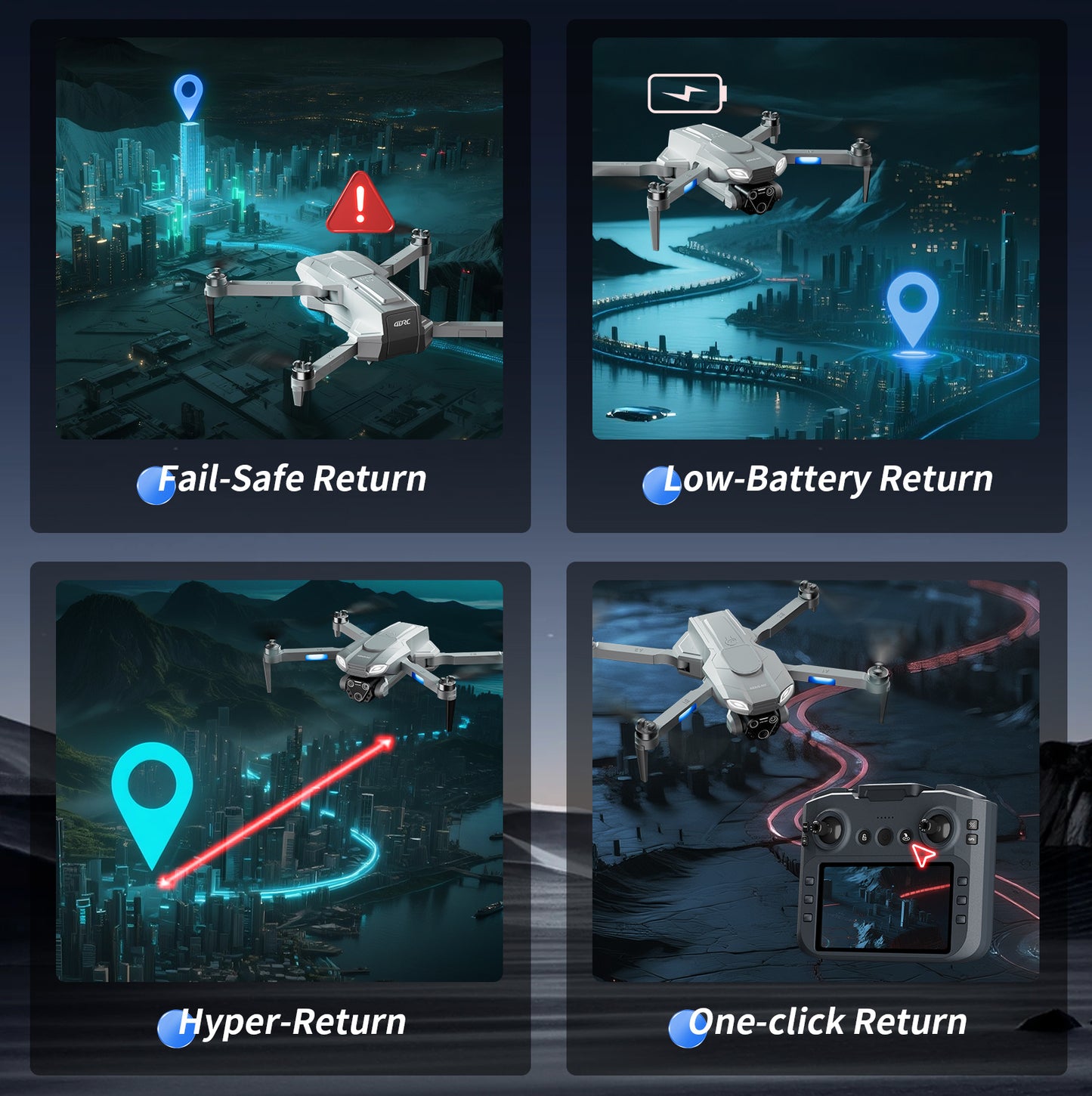 4DRC M7 GPS 4K Drone for Adults – Brushless Motor, Follow Me Mode, Long Range RC Quadcopter with Camera