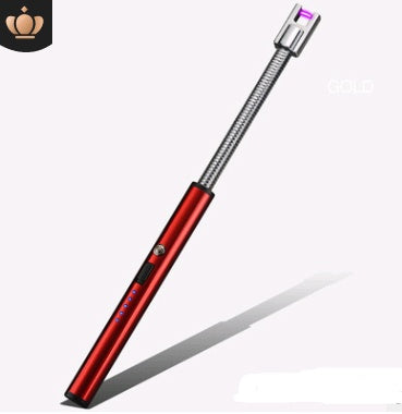USB Rechargeable LED BBQ Lighter – Long Neck, 360° Flexible Design, Windproof & Flameless