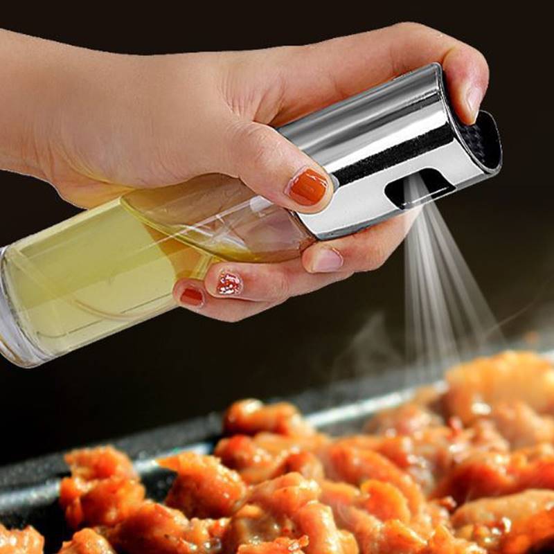 2-in-1 Oil & Vinegar Spray Bottle – Refillable Cooking Sprayer for Healthy BBQ, Grilling & Kitchen Use