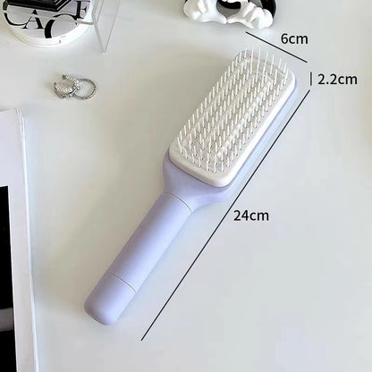 4-in-1 Self-Cleaning Hair Brush – Anti-Static Scalp Massage Comb with Rotating & Lifting Design