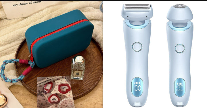 2-in-1 USB Rechargeable Hair Removal Epilator – Women’s Body Trimmer & Shaver for Face, Legs, Bikini & Underarms