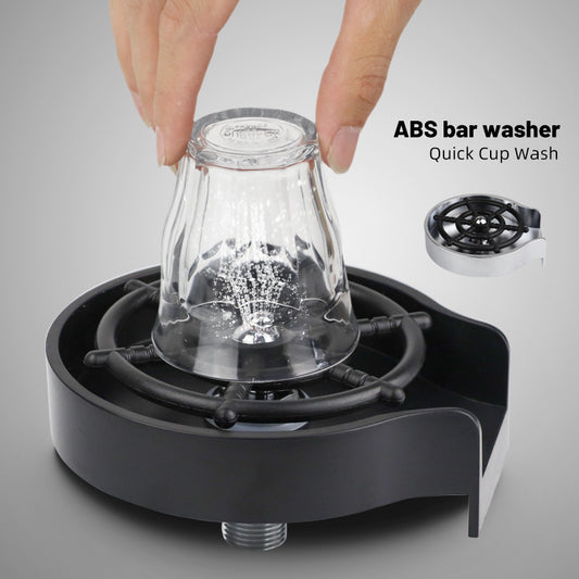Automatic High-Pressure Cup Washer for Bar Counter & Kitchen Sink – Spray Faucet Tool for Coffee Pitchers & Glasses