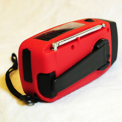 Solar Hand Crank Emergency Radio – USB Charging Flashlight with AM/FM & Power Bank Function