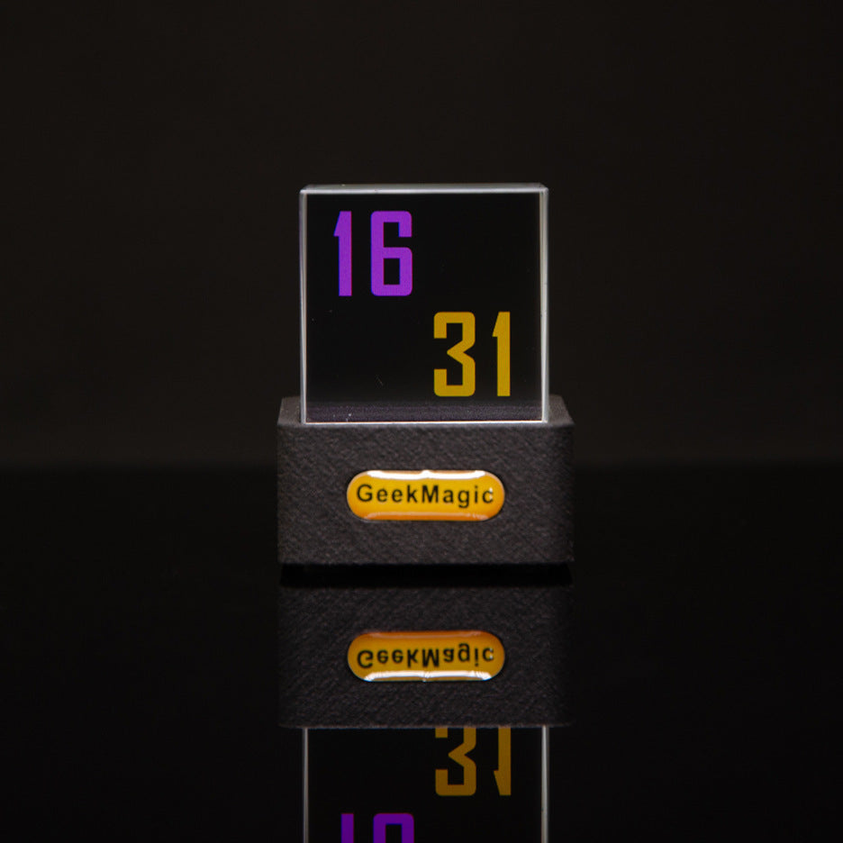 Mini Transparent WiFi Weather Clock – Trendy LED Display for Home & Desk Décor