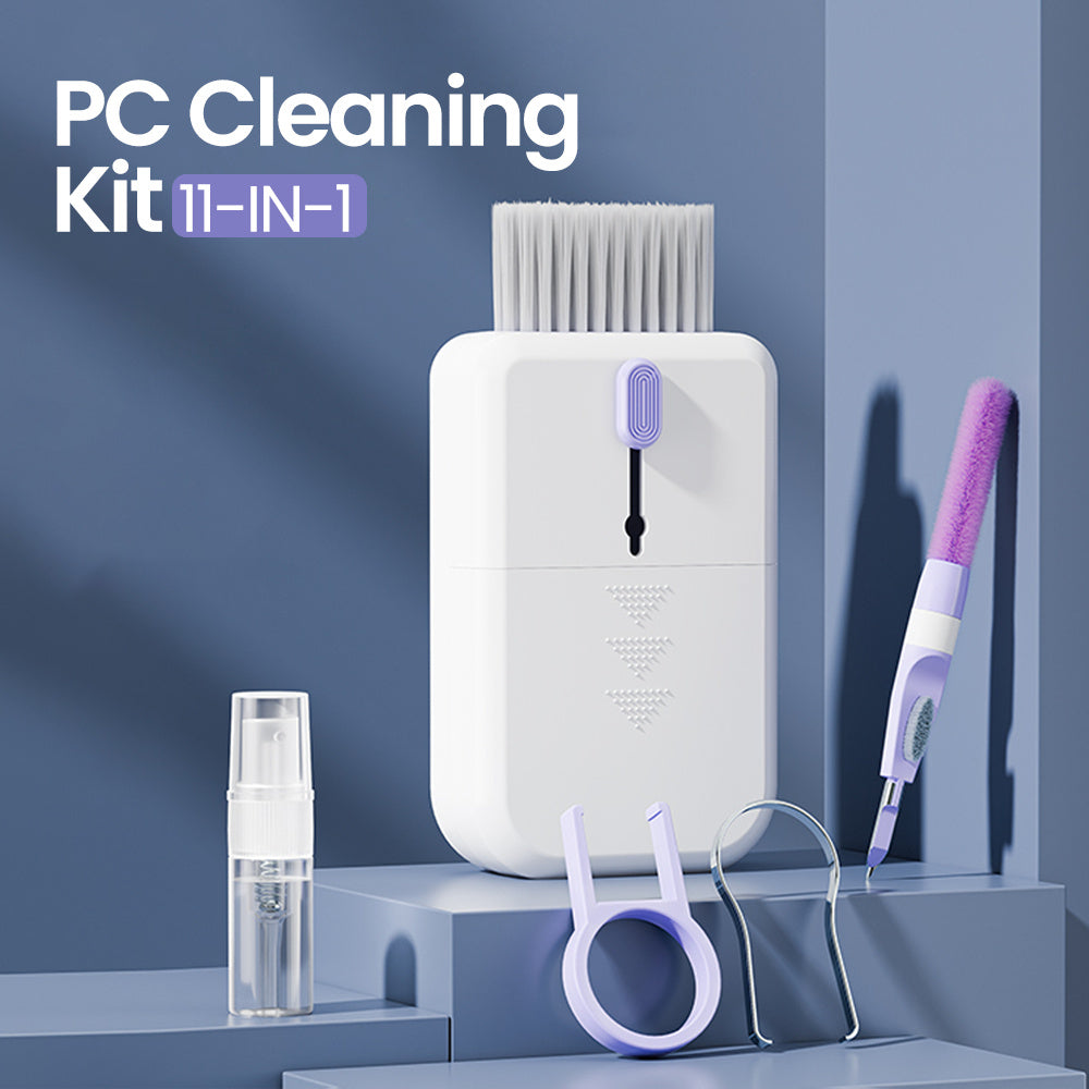 11-in-1 Portable Electronics Cleaning Kit – Multifunctional Tool Set for Keyboard, Phone, Earbuds & Screen with Storage Case