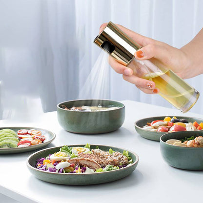 2-in-1 Oil & Vinegar Spray Bottle – Refillable Cooking Sprayer for Healthy BBQ, Grilling & Kitchen Use