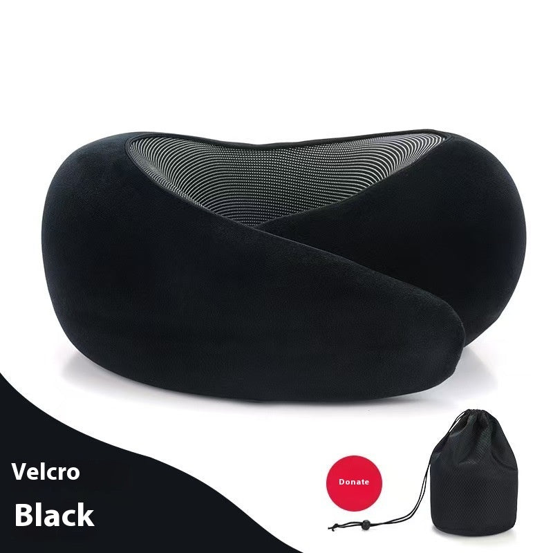 Soft Memory Foam Travel Neck Pillow – Adjustable U-Shape Support for Plane, Car & Office Naps