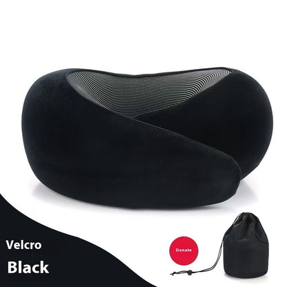 Soft Memory Foam Travel Neck Pillow – Adjustable U-Shape Support for Plane, Car & Office Naps