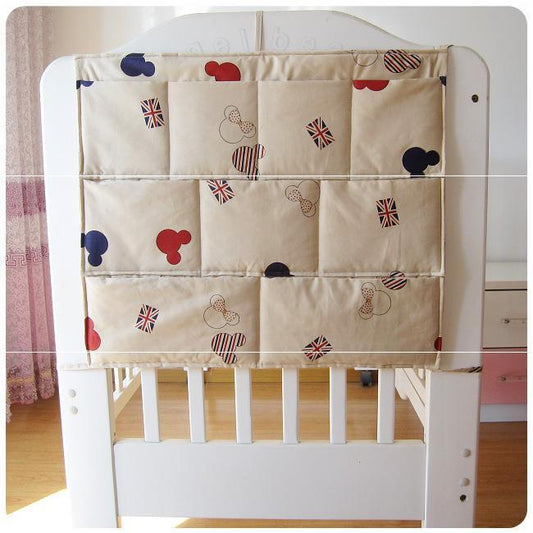 Baby Bedside Hanging Storage Bag – Crib Organizer for Diapers, Toys & Baby Essentials