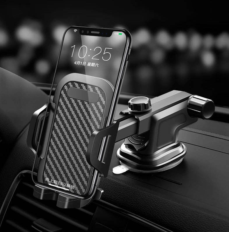 Universal Car Phone Holder – Adjustable ABS Mount for 4.0–7.0” Phones, Fits 58–80mm Wide & <15mm Thick Devices