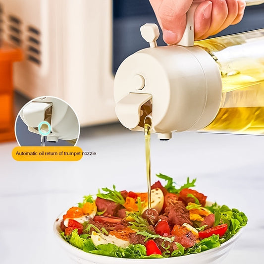 2-in-1 Olive Oil & Vinegar Sprayer – 470ML Glass Dispenser Bottle for Cooking, BBQ, Air Fryer & Salad