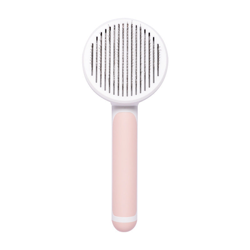 Self-Cleaning Pet Grooming Brush – Handheld Steel Wire Comb for Cats & Dogs, Easy Hair Removal