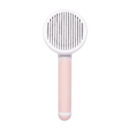 Self-Cleaning Pet Grooming Brush – Handheld Steel Wire Comb for Cats & Dogs, Easy Hair Removal