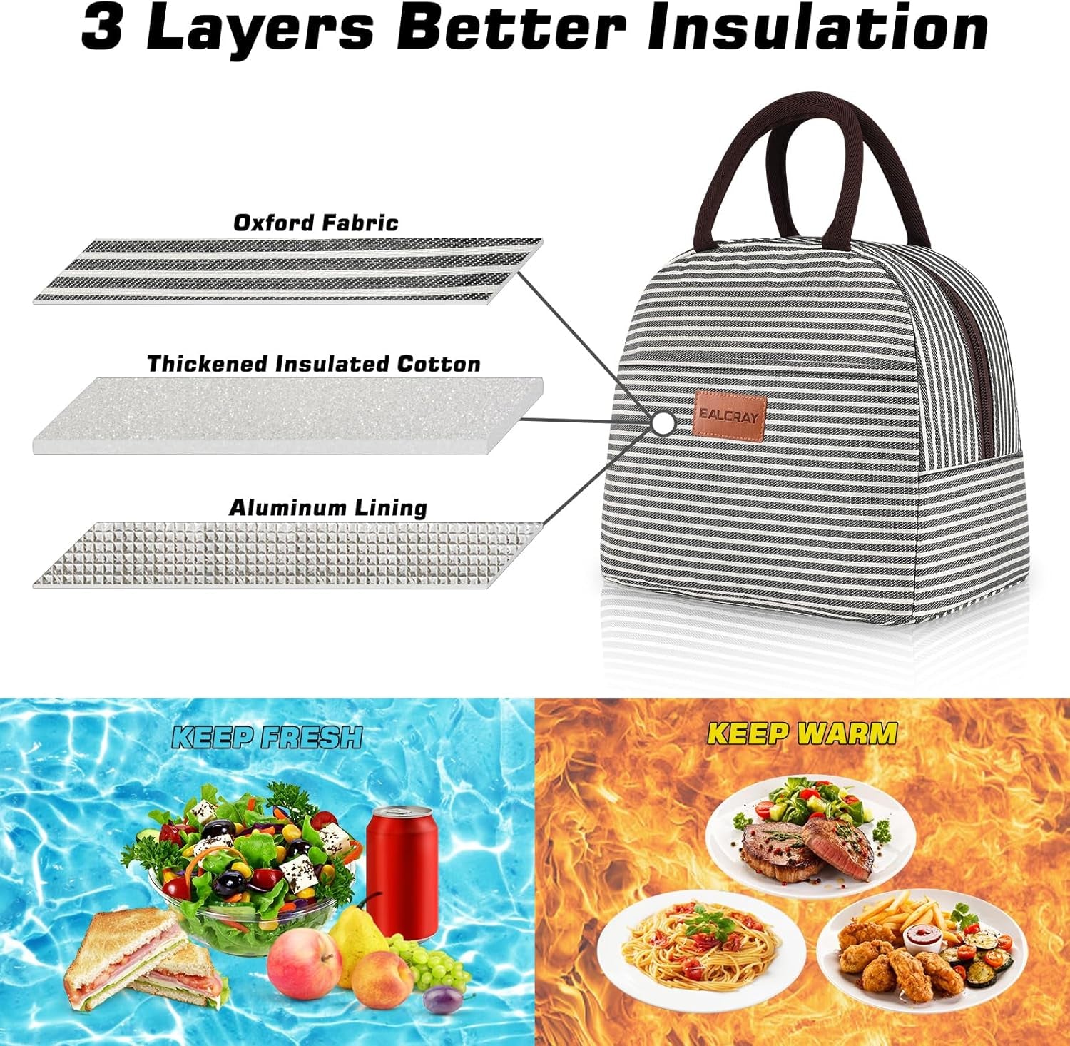 Lunch/Tote Bag for Women Lunch Box Insulated Lunch Container