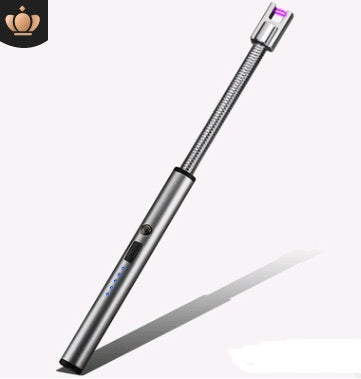 USB Rechargeable LED BBQ Lighter – Long Neck, 360° Flexible Design, Windproof & Flameless