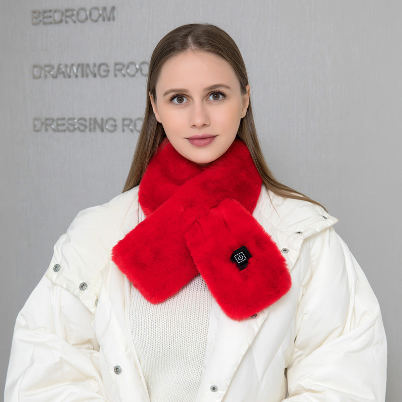 USB Electric Heated Scarf – Adjustable 3-Level Temperature Neck Warmer & Pain Relief Wrap for Men & Women