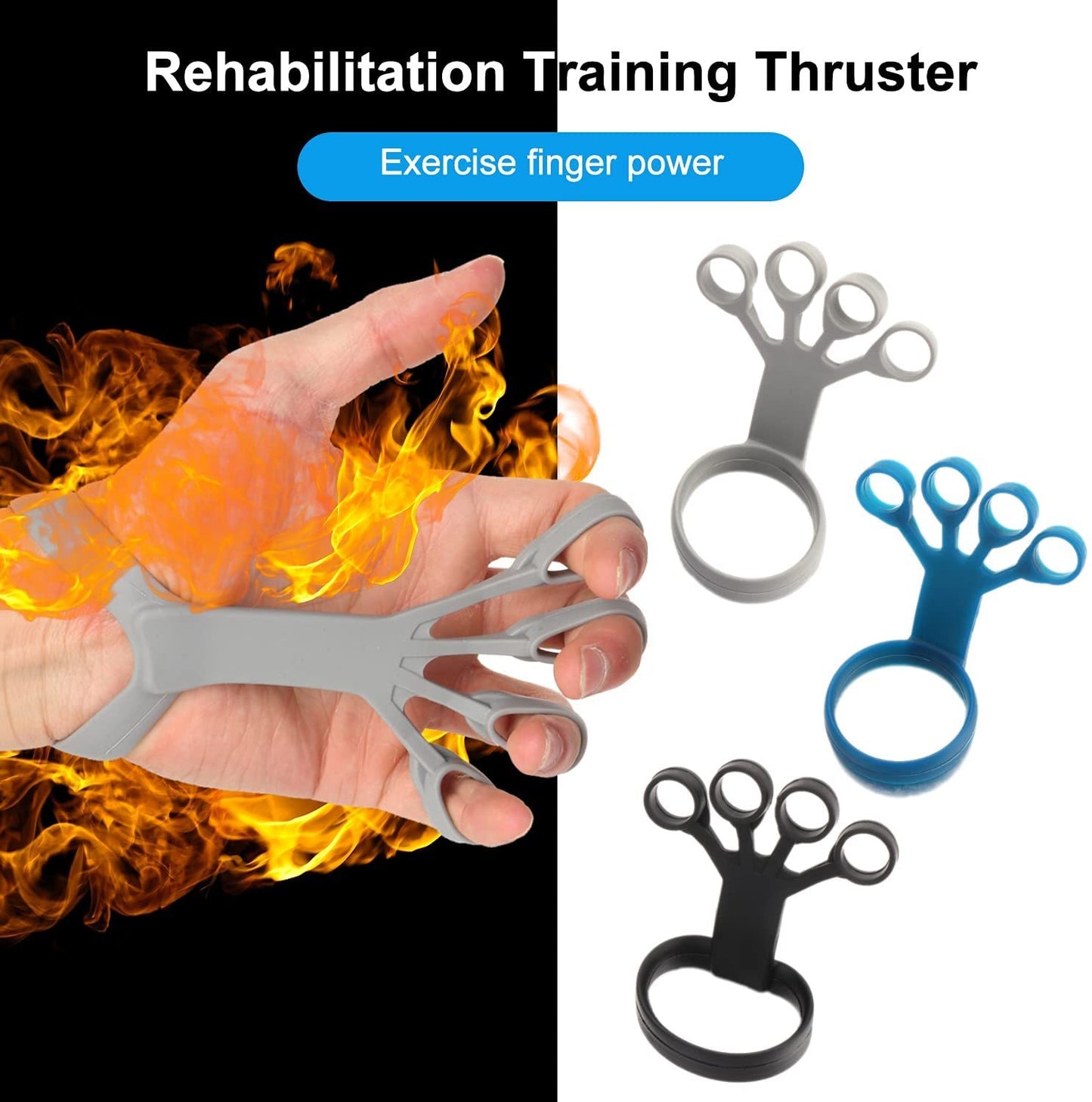 Silicone Finger Exerciser & Hand Grip Trainer – Arthritis Relief, Rehabilitation, and Strength Training Tool