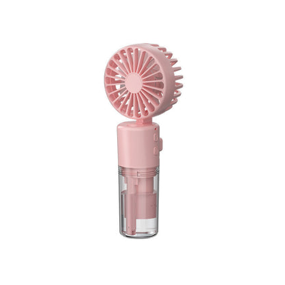 Portable Handheld Spray Fan – 4-Speed USB Rechargeable Mist Cooling Fan for Outdoor Summer Use