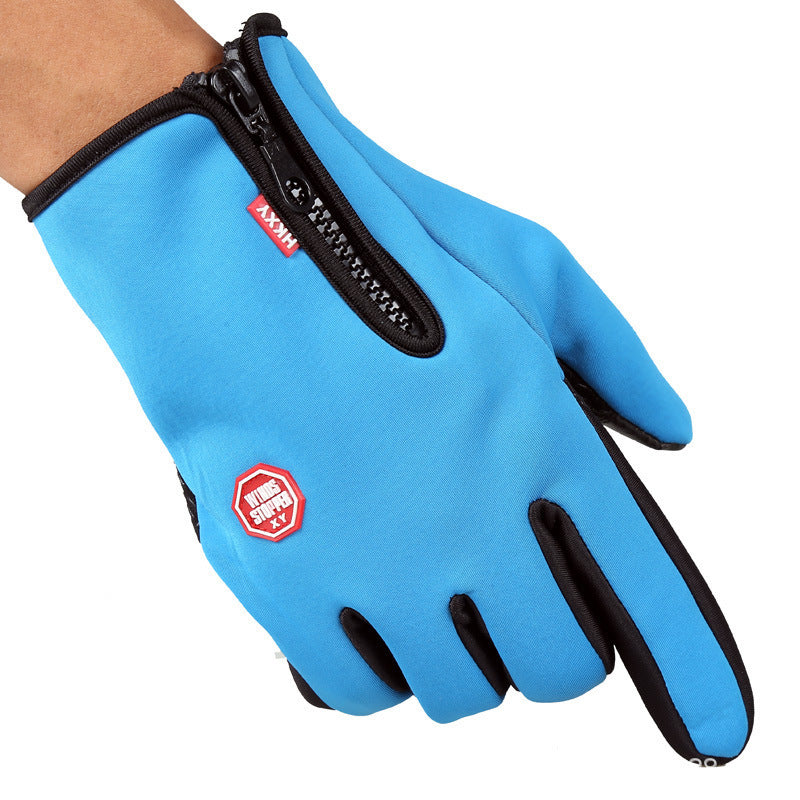 Full-Finger Touchscreen Ski Gloves – Waterproof Winter Gloves with Zipper Design