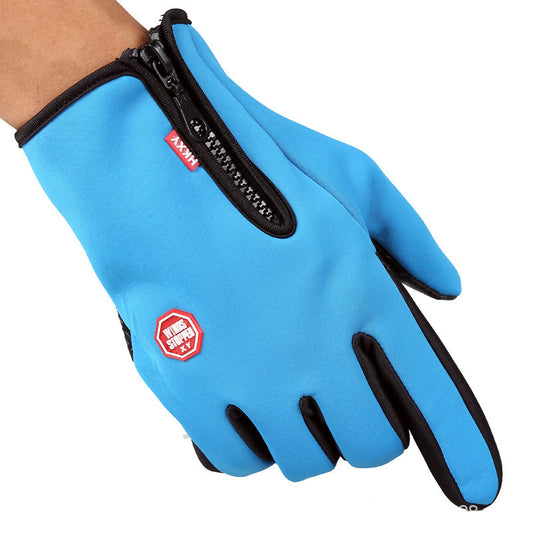 Full-Finger Touchscreen Ski Gloves – Waterproof Winter Gloves with Zipper Design