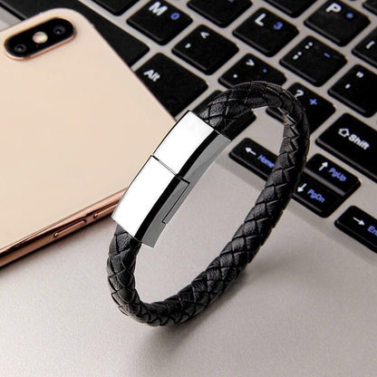 Stylish Bracelet USB Charging Cable – Portable Data & Fast Charger for iPhone, Type-C & Micro USB Devices