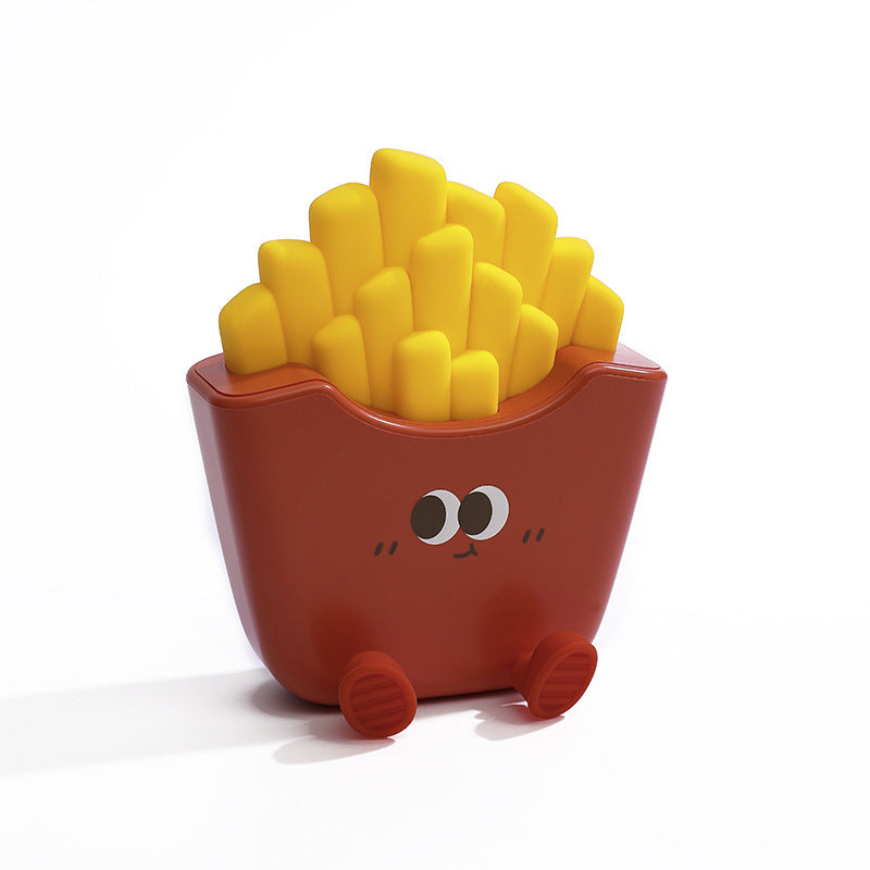 Cute French Fries Night Light – USB Rechargeable LED Lamp for Home & Kids' Room Decor