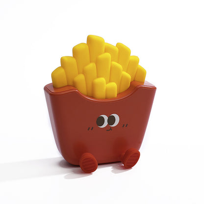 Cute French Fries Night Light – USB Rechargeable LED Lamp for Home & Kids' Room Decor