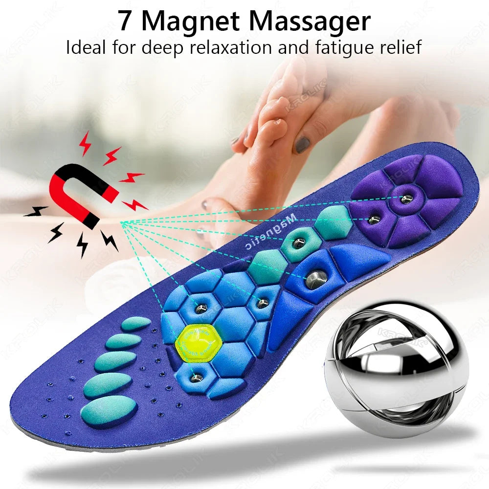 Magnetic Acupressure Insoles – Orthopedic Massage Shoe Pads for Pain Relief & Anti-Fatigue Support