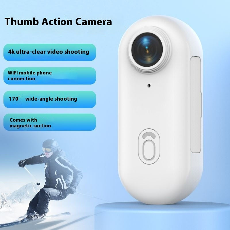 4K Mini Action Camera – Helmet-Mount Sports Cam for Motorcycle, Bike & Outdoor Filming