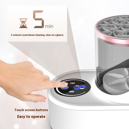 Rechargeable Electric Makeup Brush Cleaner – Automatic Cleaning & Drying Tool with Stand
