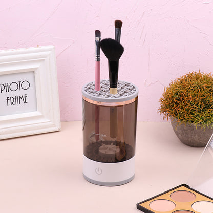 Portable Electric Makeup Brush Cleaner – USB Rechargeable Automatic Cosmetic Brush Cleaning Tool for Eyeshadow & Face Brushes