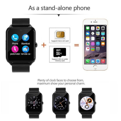 Z60 Bluetooth Smartwatch – Touchscreen Smart Wear with SIM Card Slot & Call Function