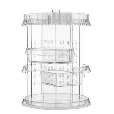 Diamond Wave Makeup Organizer – Elegant Cosmetic Storage Box with Drawers for Vanity & Bathroom