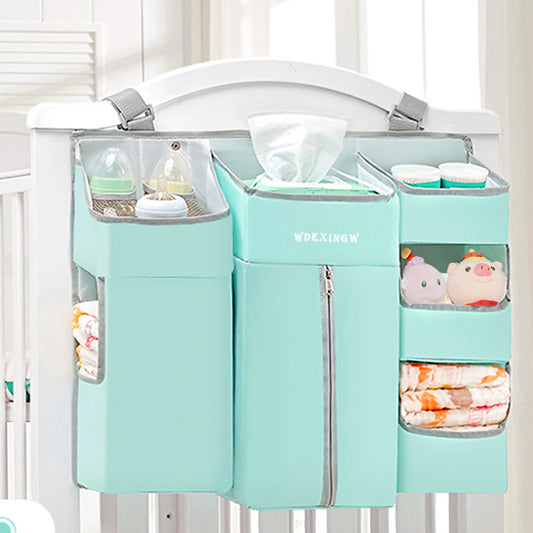 Baby Crib Hanging Organizer – Bedside Diaper Storage Bag for Nursery Essentials