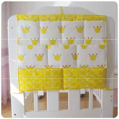 Baby Bedside Hanging Storage Bag – Crib Organizer for Diapers, Toys & Baby Essentials
