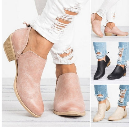 Women’s Retro Ankle Boots – Autumn High Heel Fashion Shoes
