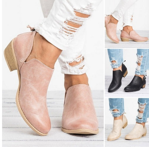 Women’s Retro Ankle Boots – Autumn High Heel Fashion Shoes