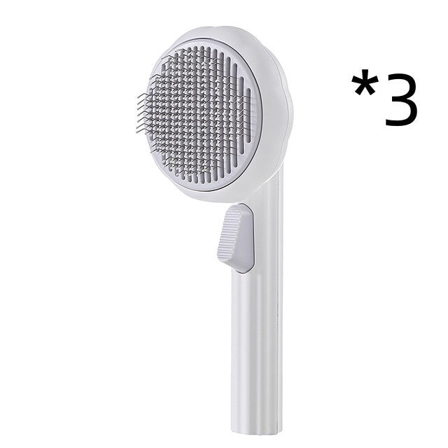 Self-Cleaning Pet Grooming Brush – Handheld Steel Wire Comb for Cats & Dogs, Easy Hair Removal