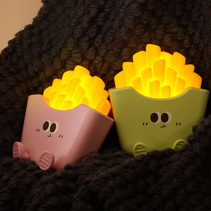 Cute French Fries Night Light – USB Rechargeable LED Lamp for Home & Kids' Room Decor