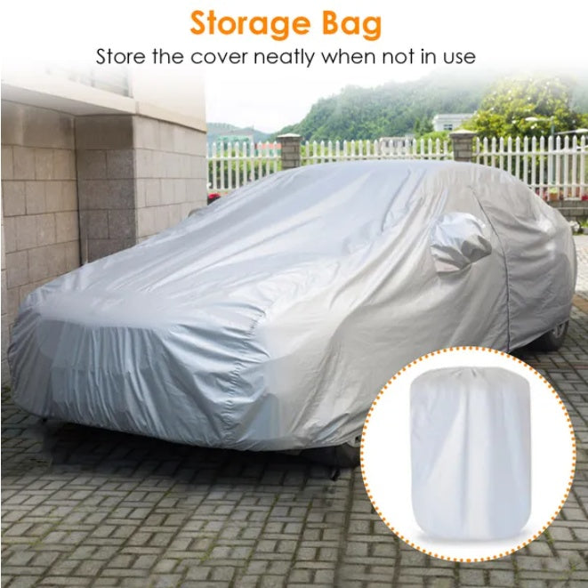 All-Weather Car Cover – UV Resistant, Waterproof, Windproof Protection for Sedan