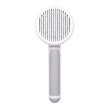 Self-Cleaning Pet Grooming Brush – Handheld Steel Wire Comb for Cats & Dogs, Easy Hair Removal