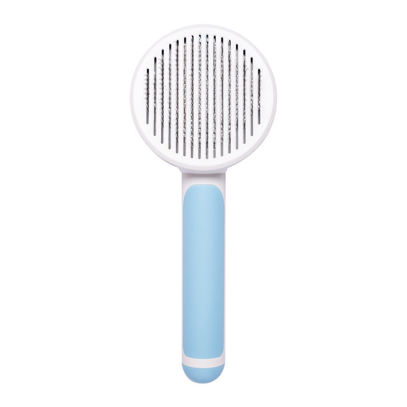 Self-Cleaning Pet Grooming Brush – Handheld Steel Wire Comb for Cats & Dogs, Easy Hair Removal