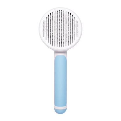 Self-Cleaning Pet Grooming Brush – Handheld Steel Wire Comb for Cats & Dogs, Easy Hair Removal