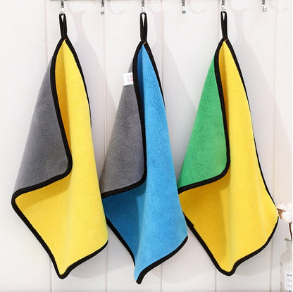 Dual-Sided Two-Color Car Wash Towel – Ultra-Absorbent, Reusable Cleaning Cloth