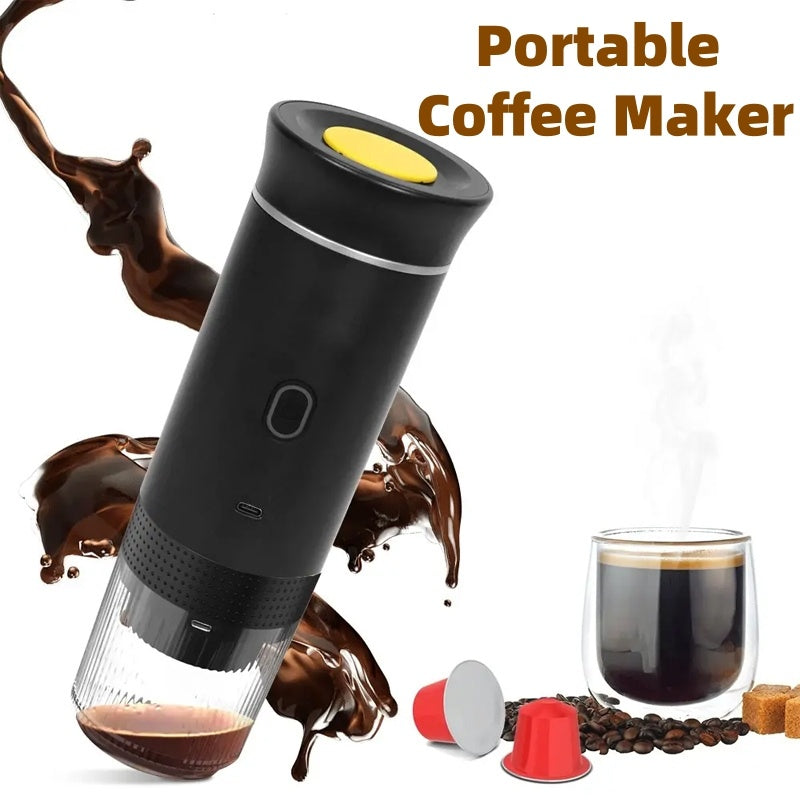 3-in-1 Portable Electric Coffee Grinder & Espresso Maker – Travel Capsule Machine for Fresh Brews Anywhere
